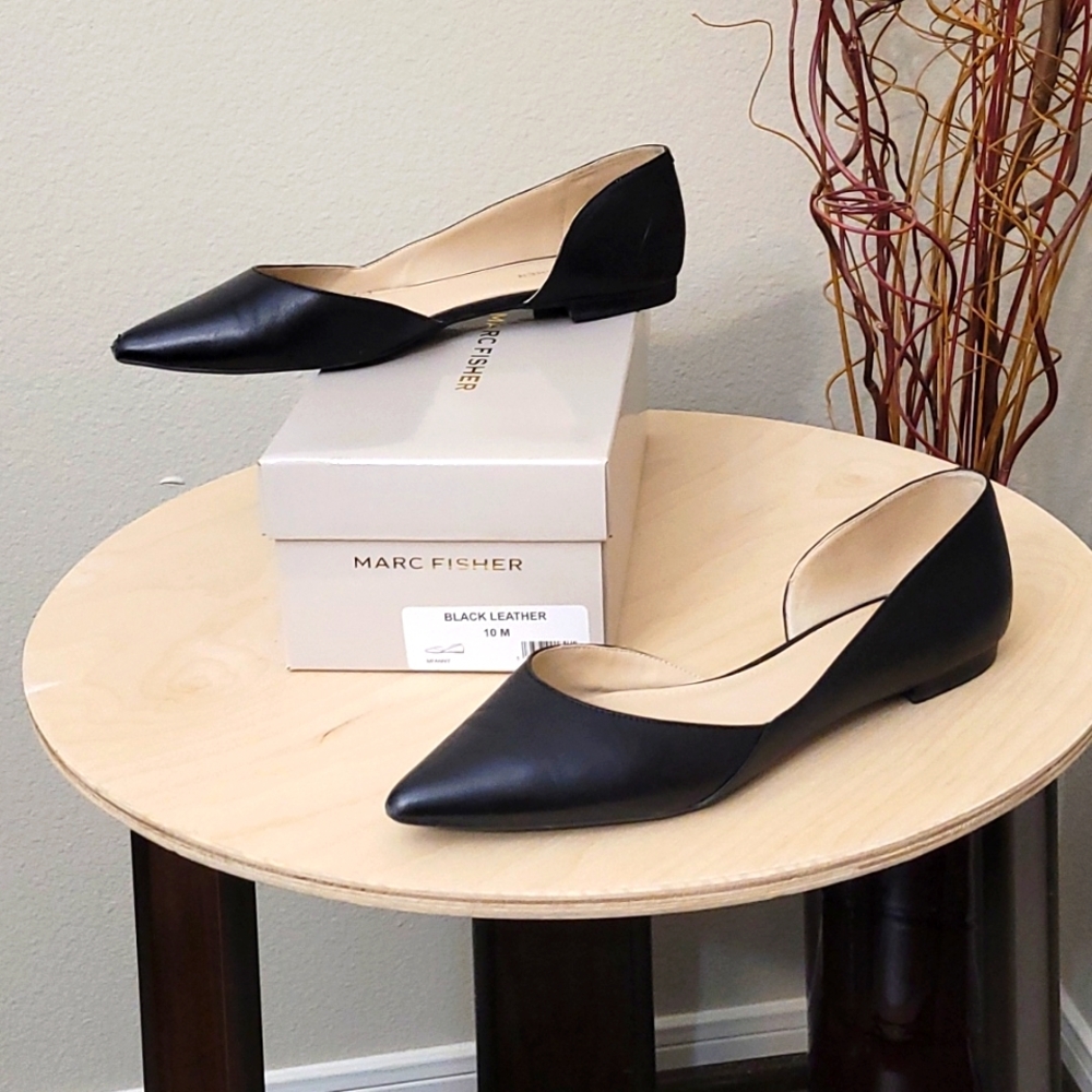 Marc Fisher Black Flats